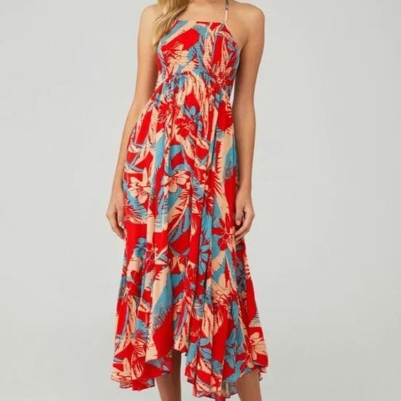 Free People Heat Wave Summer Midi Dress - Picture 1 of 7